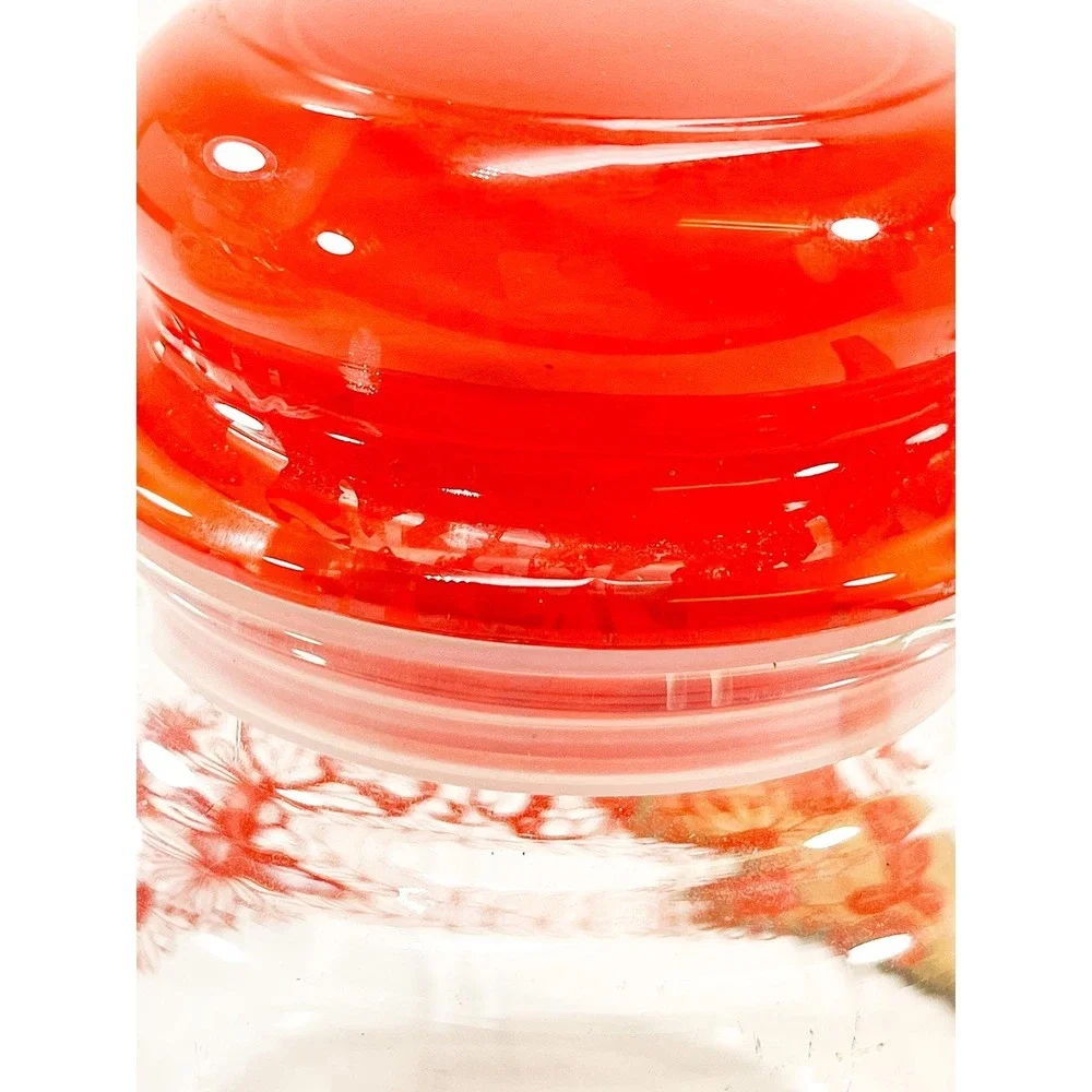 Vintage Butterfly 1960s Glass Apothecary Jar‎ - Orange Butterfly Canister